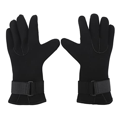 ANKROYU 2 Stück Tauchhandschuhe, 5 mm Neopren, rutschfest, verdickt, warm, verschleißfest, Handschutz, Schnorchelhandschuhe, verstellbare wasserdichte Angelhandschuhe zum Tauchen (L) von ANKROYU