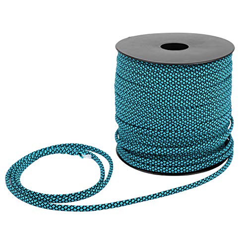 ANKROYU 50 m 4 mm Dickes 7-adriges Paracord, leichtes Campingseil, hochspannungsbeständiges Camping-Lanyard, kompaktes Campingkabel für den Außenbereich (Blau Schwarz) von ANKROYU