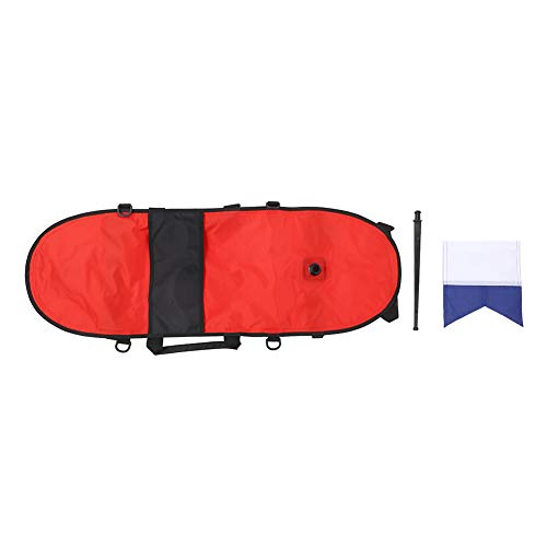 ANKROYU Aufblasbarer Outdoor-Schwimmer, Nylon-TPU-Tauchmarkierungsboje, Multifunktions-Tauchsignal-Markierungsschwimmer, Ersatz-aufblasbarer Marker mit Tauchflagge von ANKROYU