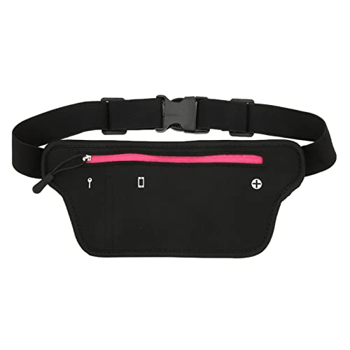 ANKROYU Lauf-Hüfttasche, verstellbare Hüfttasche, Sport-Hüfttaschen mit elastischem Bund für Männer und Frauen (Rosenrot) von ANKROYU