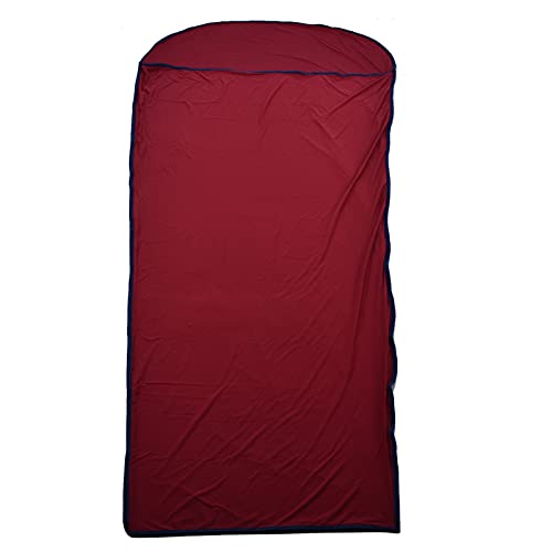 ANKROYU Multifunktionale elastische Schlafsack-Einlage, Polyesterfaser-Schlafsack-Einlage, ultraleichte, atmungsaktive elastische Schlafsack-Einlage für den Außenbereich (Wine Red) von ANKROYU