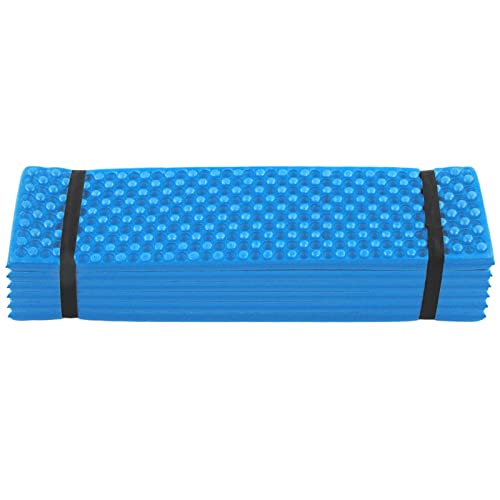 ANKROYU Schlafmatte, Schaumstoff-Schwamm-Eierkisten-Isomatte, Faltbare Schwamm-Schlafmatte, verdickte Eierkisten-Schaumstoffunterlage für Outdoor-Camping, 186 x 57 cm (Blau) von ANKROYU