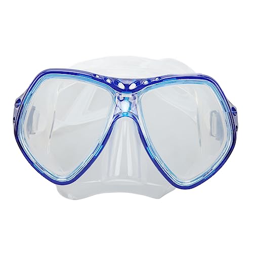 ANKROYU Tauch-Schwimmbrille, Silikonbrille aus gehärtetem Glas, leichte Unterwasserbrille, tragbare Tauch-Schwimmbrille zum Schwimmen, Tauchen, Schnorcheln (Blau) von ANKROYU