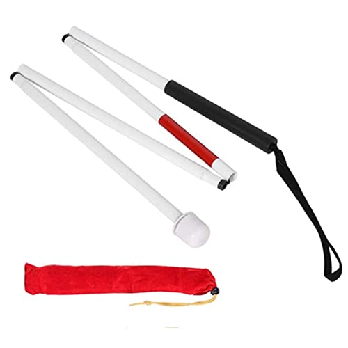 ANKROYU Blindenstock, 127 cm Klappbarer Aluminium Gehstock mit 4 Abschnitten, Blindenstock mit Kugel Leicht Faltbare Stöcke Aid Walking Sticks, Tragbarer Spazierstöck Wanderstab Wanderstöcke ANKROYU Blindenstock, 127 cm Klappbarer Aluminium Gehstock mit 4 Abschnitten, Blindenstock mit Kugel Leicht Faltbare Stöcke Aid Walking Sticks, Tragbarer Spazierstöck Wanderstab Wanderstöcke von ANKROYU