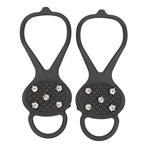 ANKROYU Schneeschuhspikes, Anti-Rutsch Schuhspikes mit 5 Zähnen, Steigeisen für Schneeklettern im Freien, rutschfeste Schuhkrallen für Bergsteiger, Eisstollen für Schuhe und Stiefel ANKROYU Schneeschuhspikes, Anti-Rutsch Schuhspikes mit 5 Zähnen, Steigeisen für Schneeklettern im Freien, rutschfeste Schuhkrallen für Bergsteiger, Eisstollen für Schuhe und Stiefel von ANKROYU
