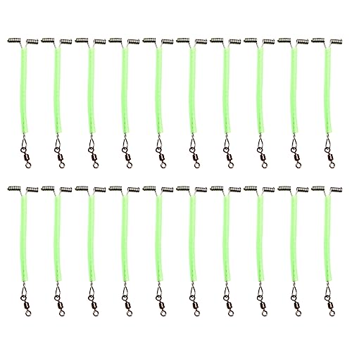 20 Teile/Satz 3 Weg Rolling Wirbel Kreuze Linie Angeln Wirbel Mit Leuchtenden Perlen Edelstahl T Form Wirbel Snaps von ANMITI