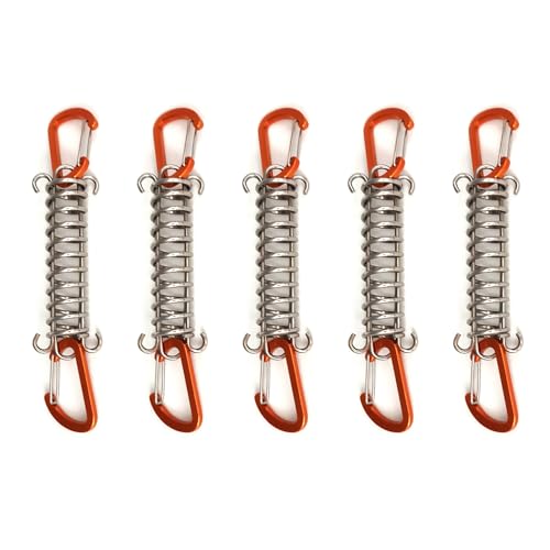 ANMITI 1/4/5/6/10Pcs Edelstahl Seil Schnalle Frühling Haken Schnalle Zelt Spanner Festen Haken Seil Schnalle Camping Werkzeuge von ANMITI