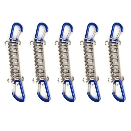 ANMITI 1/4/5/6/10Pcs Edelstahl Seil Schnalle Frühling Haken Schnalle Zelt Spanner Festen Haken Seil Schnalle Camping Werkzeuge von ANMITI