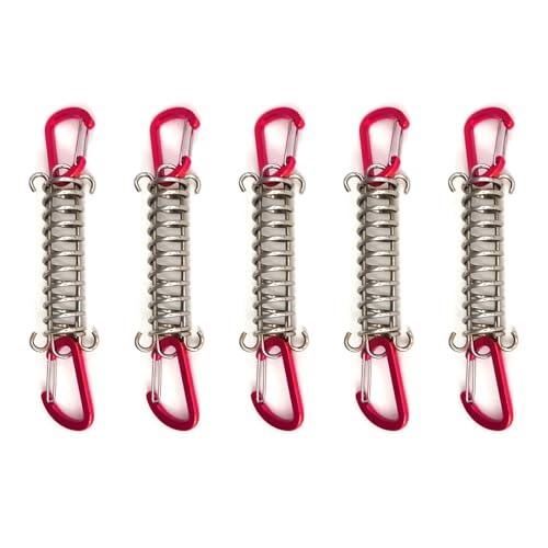 ANMITI 1/4/5/6/10Pcs Edelstahl Seil Schnalle Frühling Haken Schnalle Zelt Spanner Festen Haken Seil Schnalle Camping Werkzeuge von ANMITI