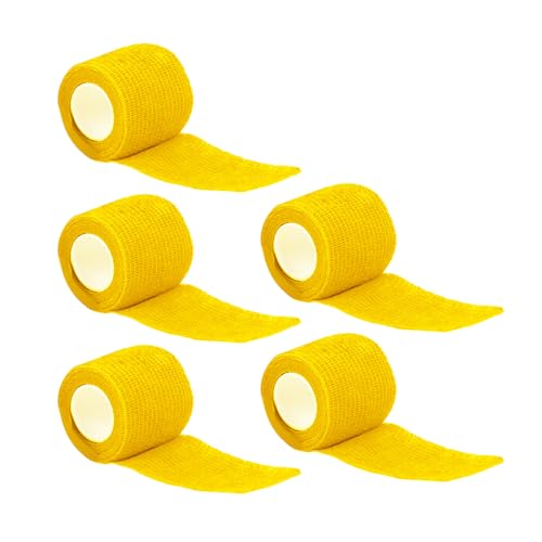 ANMITI 5 Stück Selbsthaftendes Klebeband Elastische Kohäsive Bandage Vliesverband Erste Hilfe Band Für Sport Handgelenk Knöchel Fitness von ANMITI