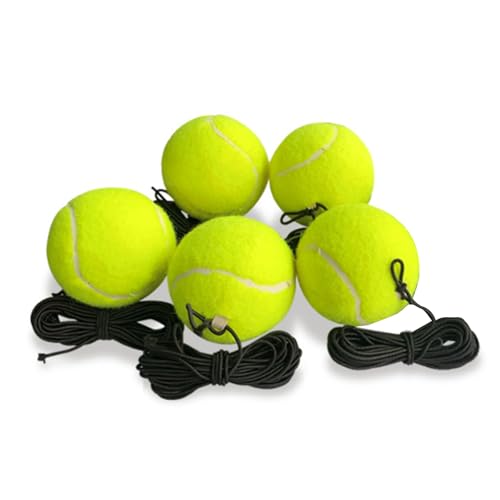 ANMITI 5pcs Professionelle Tennisbälle Anfänger Training Bälle Mit Elastischer String Practice & Tennis Trainer Ersatzwerkzeug von ANMITI