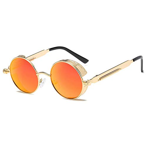 ANNJUC Brille Retro Vintage Sonnenbrille UV400 (Gold+Orange von ANNJUC