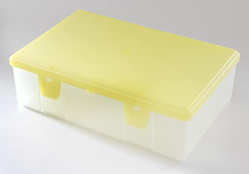 ANPLAST Maxi-Box 2,5 Liter durchsichtig mit gelb-transluzentem Deckel von ANPLAST