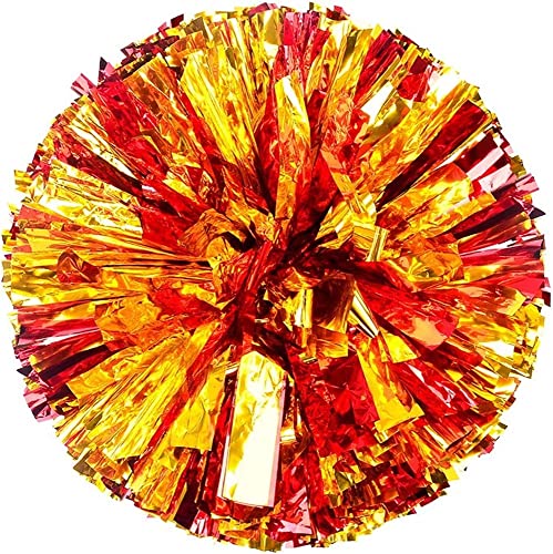 Cheerleading Pom Poms mit Baton Griff 2 Stücke Cheerleader Pom Poms for Teamgeist Sport Tanz Jubeln Halloween Thanksgiving Weihnachten Kinder Erwachsene(Color :A#2) von ANSAIR