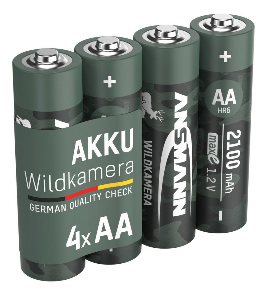 ANSMANN Wildkamera Akku AA 2100 mAh Ni-MH, 4 Stück Akku 2100 mAh von ANSMANN