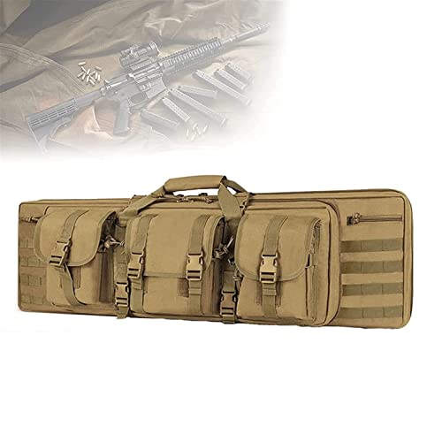 ANSNOW Doppelgewehrkoffer, Weicher Hartschalenkoffer, Doppelgewehrkoffer, Airsoft-Gewehrtasche, Taktischer Langwaffenkoffer,Entasche Für Gewehr/Khaki/108 Cm/42,5 Zoll von ANSNOW