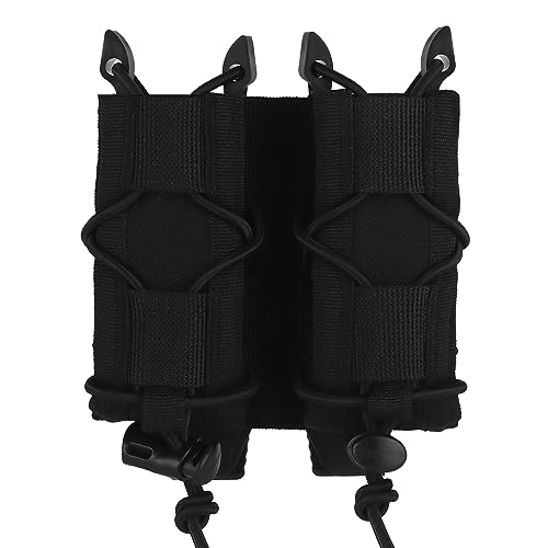 ANSNOW Doppelte 9-Mm-Magazintasche, Offene Magazintasche, Taktisches Molle-Magazinholster, Kompatibel Mit 9 Mm/Mp5/ Mp7/Bk/Doppel Beutel von ANSNOW