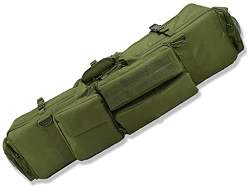 ANSNOW Gewehrtasche, M249 Große Doppellagige Einzelschulter-Gewehrtasche, Taktische Gewehrtasche Doppelt, Taktischer Doppelter Gewehrkoffer Mit Schultergurt Nylonholster Für Jagd, Angeln, Langwaffe/ von ANSNOW