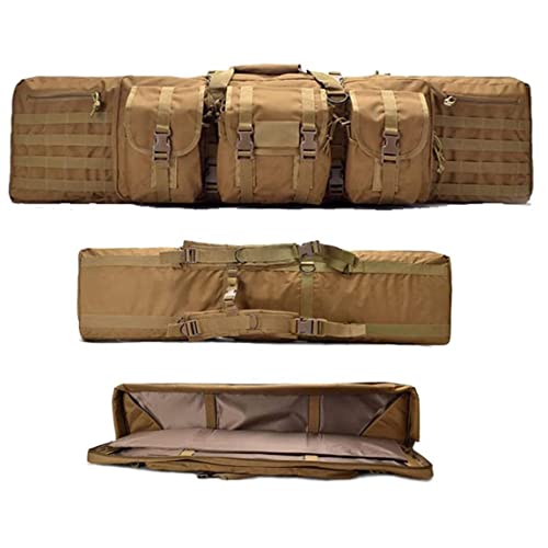 ANSNOW Gewehrtasche, Taktische Airsoft-Gewehrtasche, Doppelte Taktische Gewehrtasche, Wanderrucksack, Jagdausrüstung, Langwaffentasche, Koffer, Langwaffen/Khaki/93 cm von ANSNOW