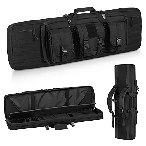 ANSNOW Gewehrtasche Gewehrtaschen Gewehrtasche Taktische Luftgewehr-Waffentasche 600D Oxford-Stoff Gewehrrucksack Weich Gepolsterte Jagdgewehrtasche Mit Schultergurt/Schwarz/140 cm von ANSNOW