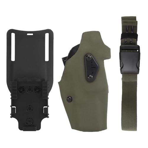 ANSNOW P320 Taktisches Airsoft-Pistolenholster Kompatibel Mit X300/X300U-Leuchten Schnellverschlussholster Qls Schnellmontageadapter Beinschutzabwurf Militär-Jagd-Airsoft-Zubehör/Grün/Einheitsgröße von ANSNOW