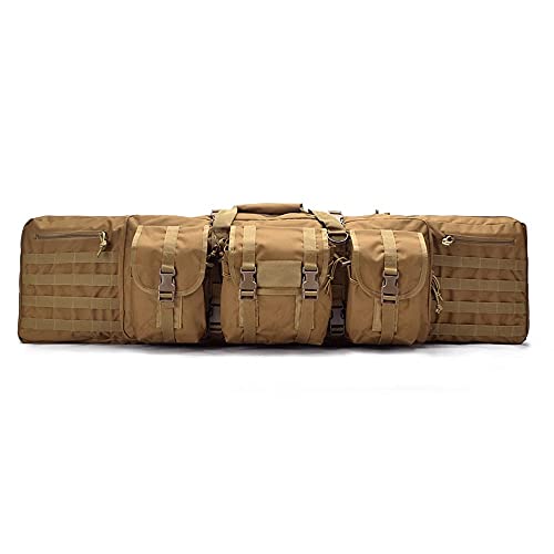 ANSNOW Taktischer Doppel-Karabiner-Koffer, Dual-Zwei-Gewehr-Tasche Für Waffenjagd, Schießen, Paintball/Sand/93Cm von ANSNOW