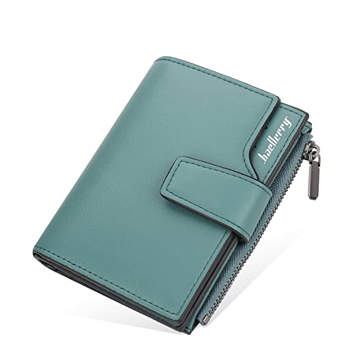 ANYWN Geldbeutel klein Damen, Geldbörse Damen, kleines Portemonnaie Damen mit Große Kapazität, Vintage Geldtasche Grün ANYWN Geldbeutel klein Damen, Geldbörse Damen, kleines Portemonnaie Damen mit Große Kapazität, Vintage Geldtasche Grün von ANYWN