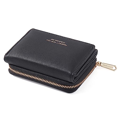 ANYWN Geldbörse Damen klein, Geldbeutel Damen klein, kleines Portemonnaie Damen, Geldtasche klein Damen mit Große Kapazität, Elegante und Süße Damen Geldbeutel mit Großes Münzfach 77-Schwarz ANYWN Geldbörse Damen klein, Geldbeutel Damen klein, kleines Portemonnaie Damen, Geldtasche klein Damen mit Große Kapazität, Elegante und Süße Damen Geldbeutel mit Großes Münzfach 77-Schwarz von ANYWN