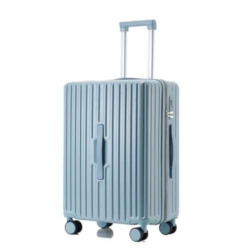 ANZHENGRQ Reisekoffer 20-Zoll-Multifunktions-Passwort 24-Trolley-Koffer for Männer und Frauen, Leichter Koffer, frischer Koffer Trolley (Color : Blue, Size : 20in) von ANZHENGRQ
