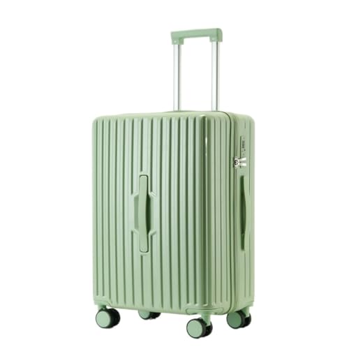 ANZHENGRQ Reisekoffer 20-Zoll-Multifunktions-Passwort 24-Trolley-Koffer for Männer und Frauen, Leichter Koffer, frischer Koffer Trolley (Color : Green, Size : 20in) von ANZHENGRQ
