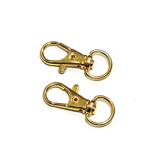 AOFCESQY 50er-Packung Bronzespinn-LobsterClipkeykeyKeyChainKeyringCesoriessForm Keycheins (Farbe: Gold, Größe: OneSize) von AOFCESQY