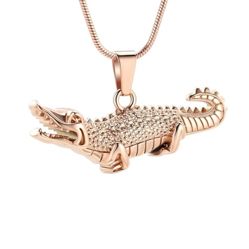 AOFCESQY CrocodileUnNnecklaceForashessTainlesssteelcremationJewelrykeepsakehumanpetmemorialPendantgiftforwomenmen von AOFCESQY