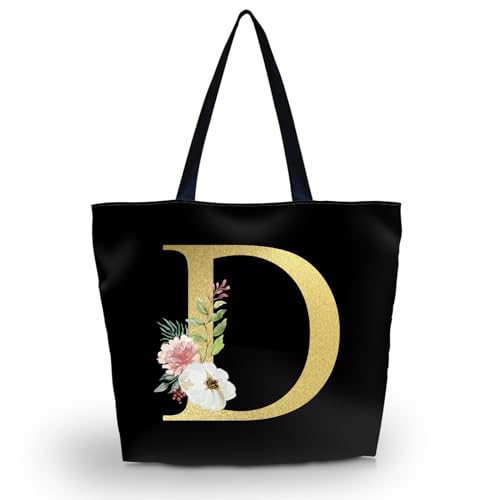 AOKSUNOVA Einkaufstasche mit Reißverschluss Stoffbeutel Shopper Damen Tasche Tragetasche Personalisierte Geschenke Frauen von AOKSUNOVA