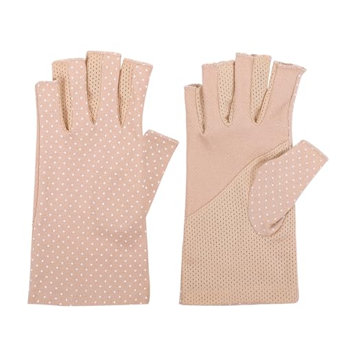 AOKWAWALIY 1 Paar Sonnenschutz-Fingerlose Handschuhe Fahrhandschuhe Für Den Sommer Outdoor rutschfest Uv-Schutz Halbfinger-Handschuhe Atmungsaktive Sonnenschutz-Handschuhe von AOKWAWALIY