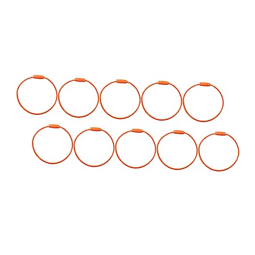 AOKWAWALIY 10St Schlüsselkettenteile vielzweckleiter tatsächl schlusselanhanger Key Chain keyholder Schlüsselbund Tag-Bewahrer Kabel Schlüsselanhänger Drahtringe Ring Schlüsselanhänger Orange von AOKWAWALIY