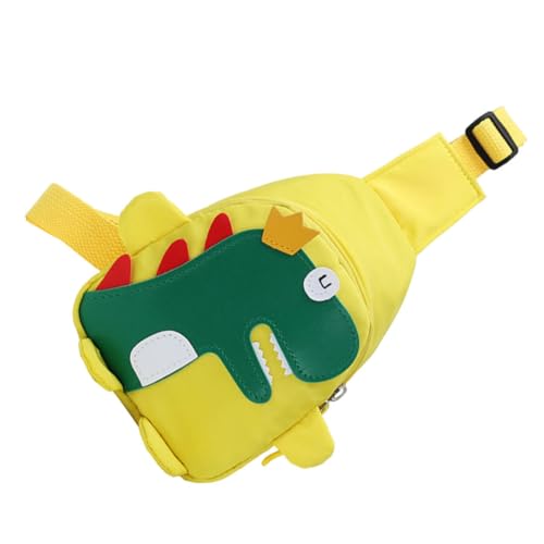 AOKWAWALIY Dinosaurier-Brusttasche Schultüten Umhängetasche Mädchen Tasche Geburtstagsgeschenk Freizeittasche Cartoon-münzbeutel Kinderspielzeugtasche Aufbewahrungstasche Nylon Yellow von AOKWAWALIY