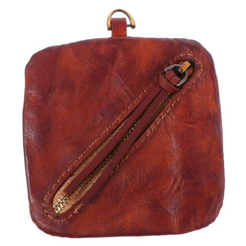 AOKWAWALIY Geldbörse Mini-Sachen Für Den Geldbeutel Reisetasche Für Damen Kreditkarteninhaber Für Männer Kreditkartenetui Für Männer Kreditkartenetui Für Damen Reisetaschen Brown Echtes Leder von AOKWAWALIY