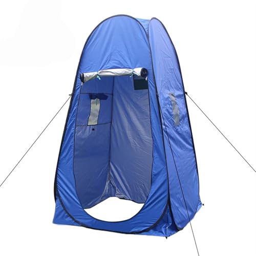 AOLUOER Einzelversteck Tragbares Sichtschutz-Duschzelt Camping-Pop-Up-Zelt UV-Funktion Outdoor-Ankleidefotografie Grün & Blau Angelzelt(Blue) von AOLUOER