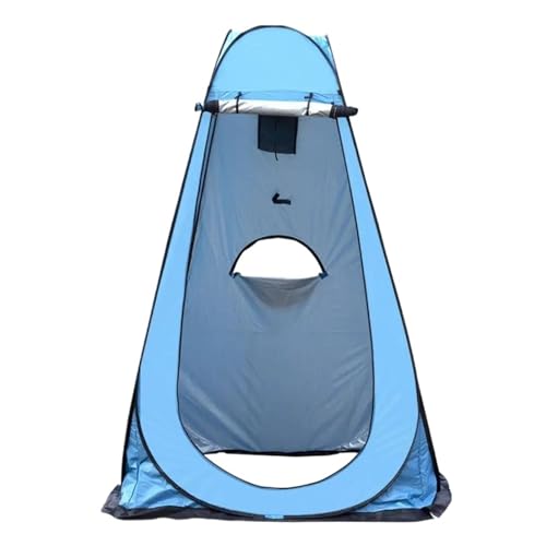 AOLUOER Toiletten-Duschzelt for Camping, sofort aufklappbares Sichtschutzzelt, tragbares Anti-UV-Umkleidezelt, Regenschutz for Camping und Strand(Blue,1.5 x 1.5 x 1.9m) von AOLUOER