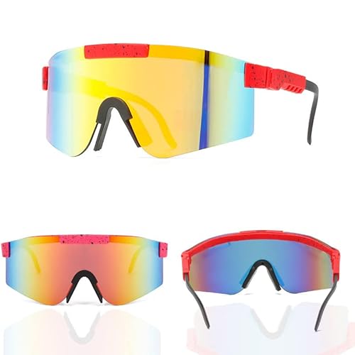 AOMAIGAD Fahrradbrille,Outdoor Sports Polarisierte Sonnenbrille für Damen Herren Mode Baseball Angeln Golf Anti-UV400 Trendige Fahrradbrille，Radsportbrille zum Laufen Ski im Freien (C-09) von AOMAIGAD