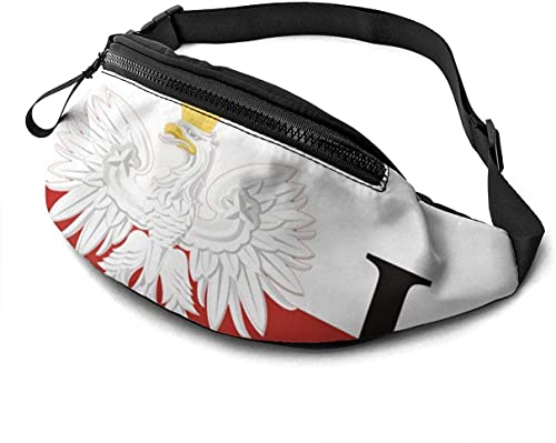Fanny Pack for Men Women - Polish Flag Poland Polska Waist Pack Bag with Headphone Hole - Lightweight Hip Bum Bag Belt Bag with Adjustable Strap for Workout Vacation von AOOEDM