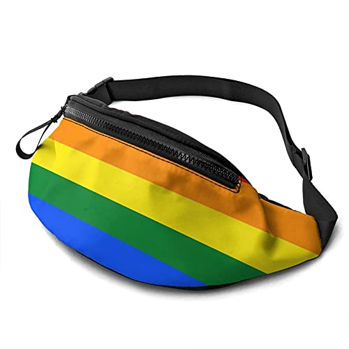 Gay Pride Flag Regenbogen Bauchtasche für Damen Herren Mode Gürteltasche Hüfttasche mit verstellbarem Gürtel für Reisen im Freien Sport Laufen von AOOEDM