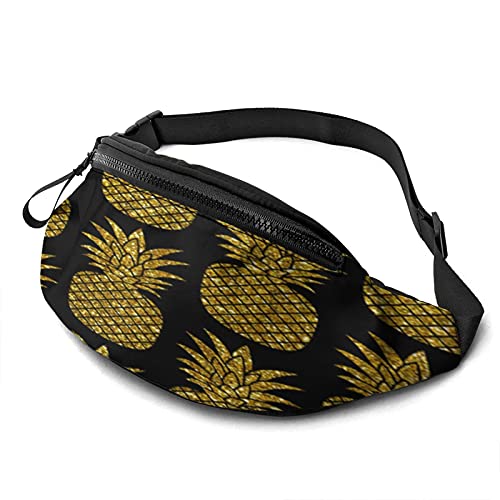 Gold Ananas Gürteltasche für Damen Herren Mode Gürteltasche Hüfttasche mit verstellbarem Gürtel für Reisen im Freien Sport Laufen Gold Ananas Gürteltasche für Damen Herren Mode Gürteltasche Hüfttasche mit verstellbarem Gürtel für Reisen im Freien Sport Laufen von AOOEDM