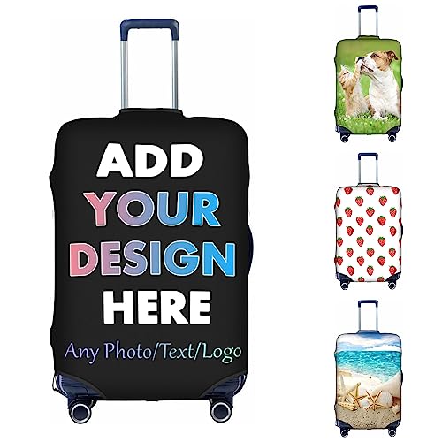 Maßgeschneiderte Gepäckabdeckungen für Koffer, individueller Gepäckschutz, gestalten Sie Ihr eigenes Bild, Text, Logo, Reisegepäckabdeckung, Kratzfeste Kofferabdeckung, passend für Gepäck von AOOEDM