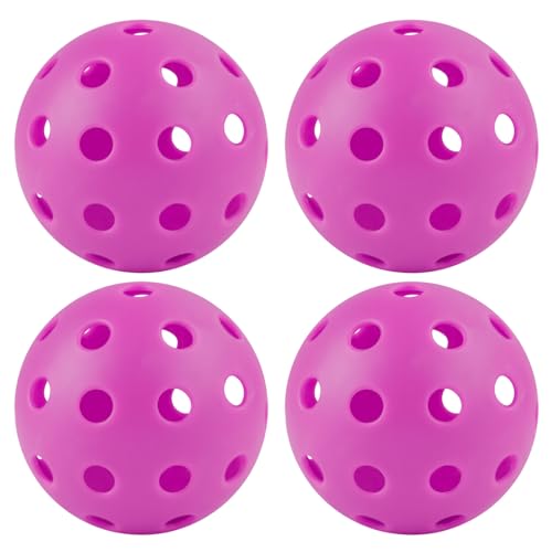 AOOOWER Pickleball-Ball mit 40 Löchern, für den Außenbereich, Elastizität, leicht, Trainingsball, Standard-Pickleball-Trainingsball, Standard-Pickleball-Pickle-Ball, 4 Stück von AOOOWER