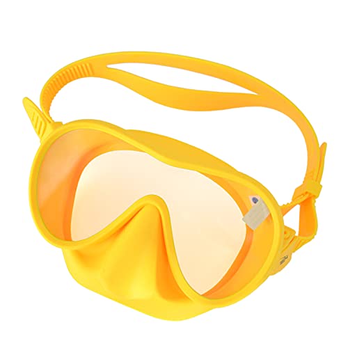 Taucherbrille für Erwachsene, gehärtetes Glas, Anti-Beschlag-Schwimmbrille mit Nasenabdeckung zum Schnorcheln, Freitauchen, für Erwachsene, gehärtetes Glas von AOOOWER
