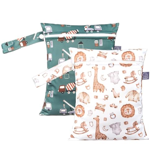 AOOPOO Windeltasche, 2 Stück Wetbag Organiser Beutel, Wasserdicht Wiederverwendbare Nasstasche Wickeltasche, Stoffwindeln Taschen mit Reißverschluss für Unterwegs Baby Kleinkind Windeln Reisen AOOPOO Windeltasche, 2 Stück Wetbag Organiser Beutel, Wasserdicht Wiederverwendbare Nasstasche Wickeltasche, Stoffwindeln Taschen mit Reißverschluss für Unterwegs Baby Kleinkind Windeln Reisen von AOOPOO