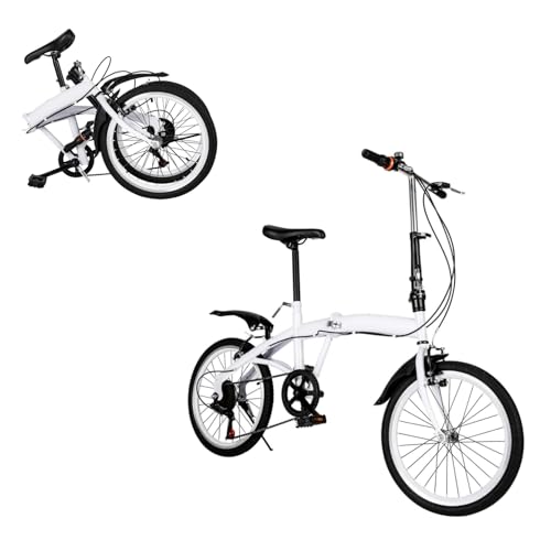 AOOUNGM 20 Zoll Faltrad 6 Gang Klapprad Erwachsene City-Faltrad für 1.4-1.9m Outdoor Klappfahrrad für Kinder 20 Zoll für Draußen Radfahren Pendeln, Weiß AOOUNGM 20 Zoll Faltrad 6 Gang Klapprad Erwachsene City-Faltrad für 1.4-1.9m Outdoor Klappfahrrad für Kinder 20 Zoll für Draußen Radfahren Pendeln, Weiß von AOOUNGM