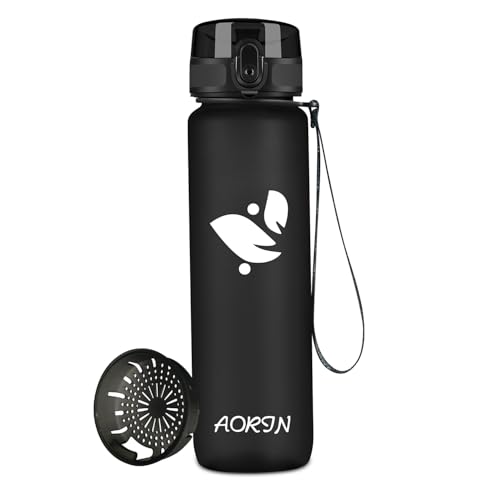 AORIN Trinkflasche - 1000ml - Wasserflasche BPA-Frei & Tritan Auslaufsicher Sportflasche, Erwachsene,Trinkflasche Kinder, Fitness,Laufen,Yoga,Fahrrad,Outdoor von AORIN