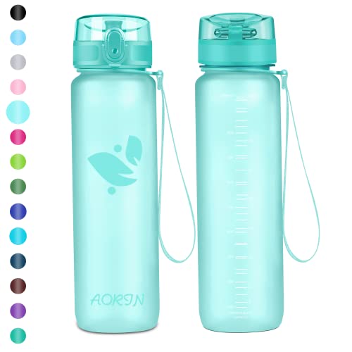 AORIN Trinkflasche - 1000ml - Wasserflasche BPA-Frei & Tritan Auslaufsicher Sportflasche, Erwachsene,Trinkflasche Kinder, Fitness,Laufen,Yoga,Fahrrad,Outdoor von AORIN